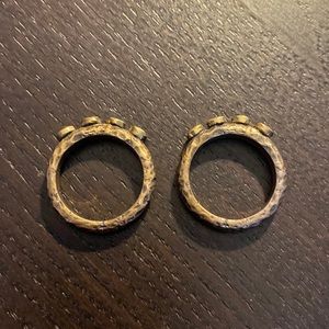 Bora, Hammered Stacking Rings, Size 7